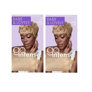 2 Pack Dark & Lovely Bright Blonde 11 Permanent Hair Color Dye